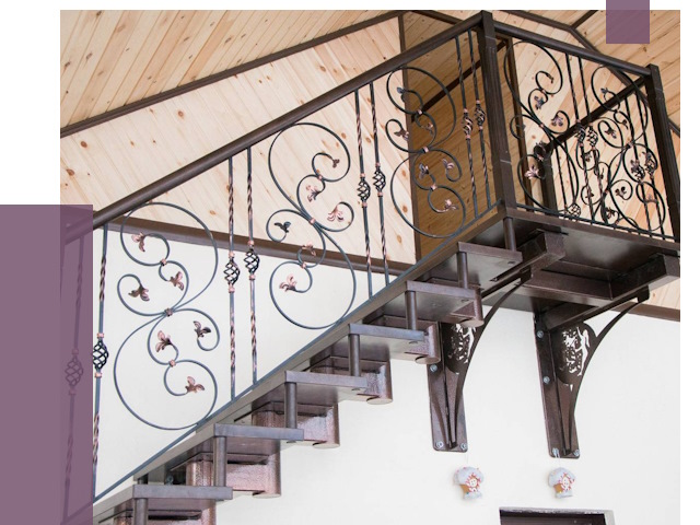 Кованые лестницы в Сарове от 81237 руб. под ключ
