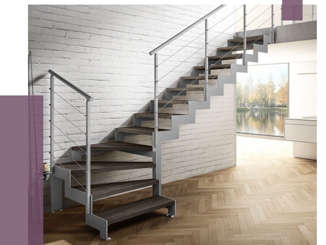 Г-образные лестницы под ключ в Сарове от 37754 руб. | ПРОЛЁТ-Сро