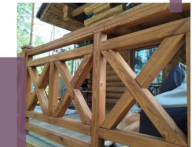 Деревянные перила под ключ в Сарове от 7811 руб. 