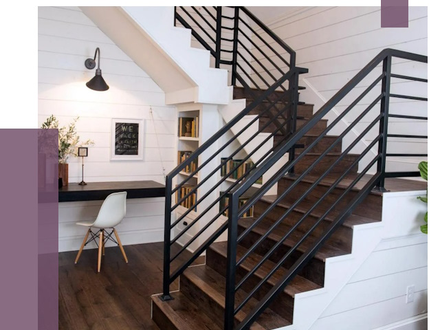 Перила для лестницы в доме в Сарове от 7551 руб. — ПРОЛЁТ-Сро