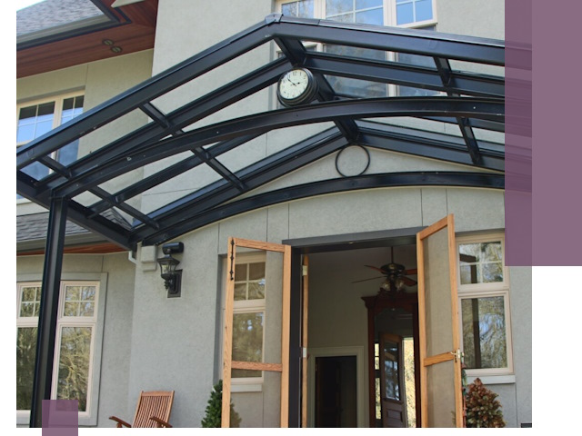 Изготовление и монтаж навесов и козырьков в Сарове