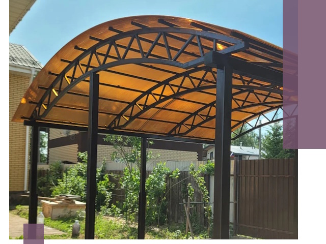 Изготовление навесов под ключ в Сарове из качественных материалов