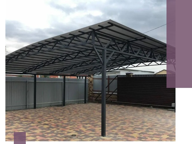 Недорогие навесы под ключ в Сарове — изготовление и монтаж