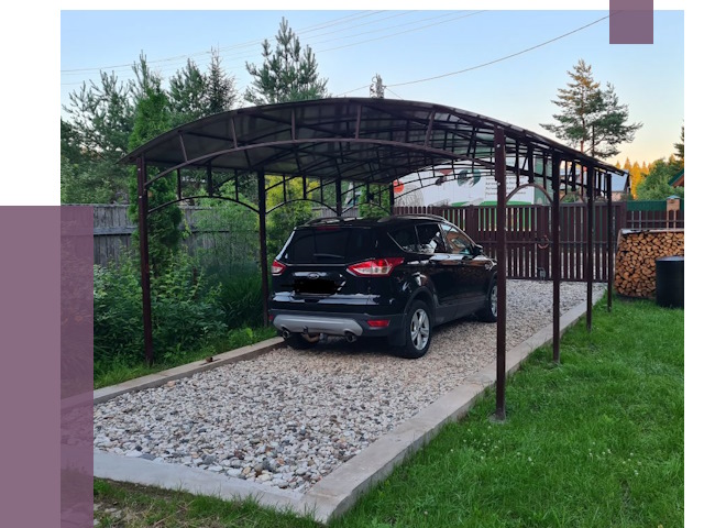 Навесы для автомобиля в Сарове от 13383 руб.  | ПРОЛЁТ-Сро