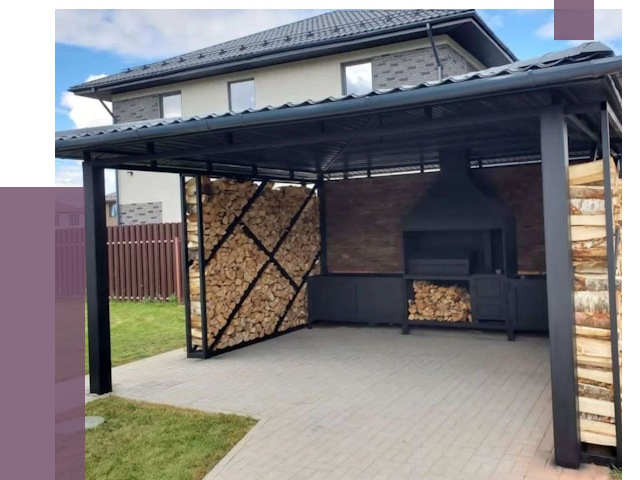 Навесы для барбекю в Сарове от 12967 руб. под ключ | ПРОЛЁТ-Сро