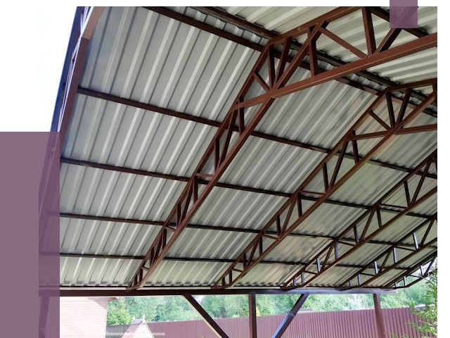 Навесы из профнастила в Сарове от 7499 руб. | ПРОЛЁТ-Сро