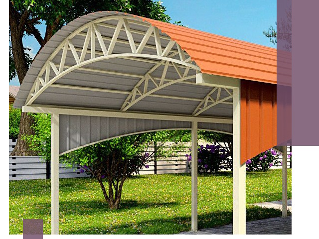 Навесы из профнастила под ключ в Сарове — установка и монтаж