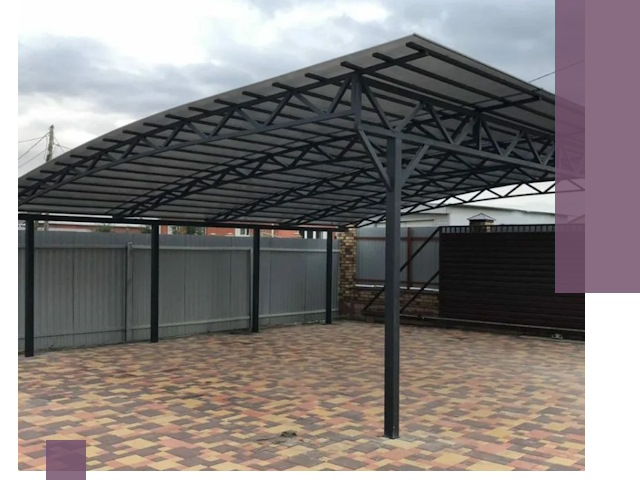 Металлические навесы под ключ в Сарове — изготовление и монтаж