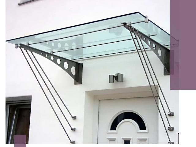 Козырьки над входом под ключ в Сарове — изготовление и монтаж