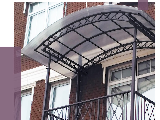 Козырьки над балконом в Сарове от 8801 руб.  | ПРОЛЁТ-Сро