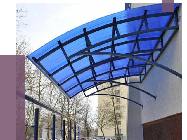 Козырьки из поликарбоната в Сарове от 4374 руб. под ключ | ПРОЛЁТ-Сро