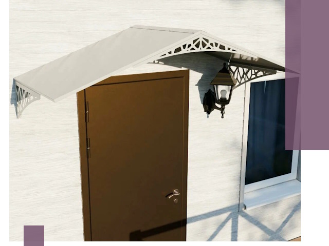 Металлические козырьки на входы и террасы в Сарове