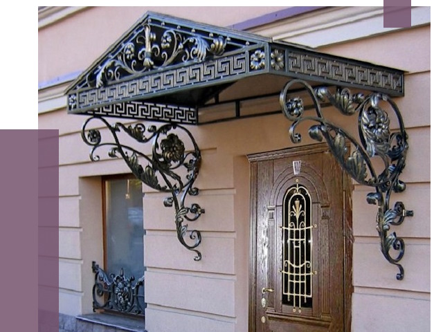 Кованые козырьки в Сарове под ключ от 12967 руб. — ПРОЛЁТ