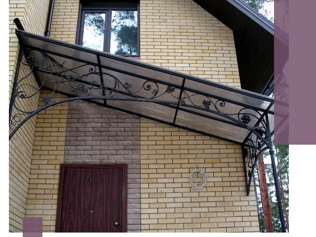 Односкатные козырьки из металла под ключ в Сарове