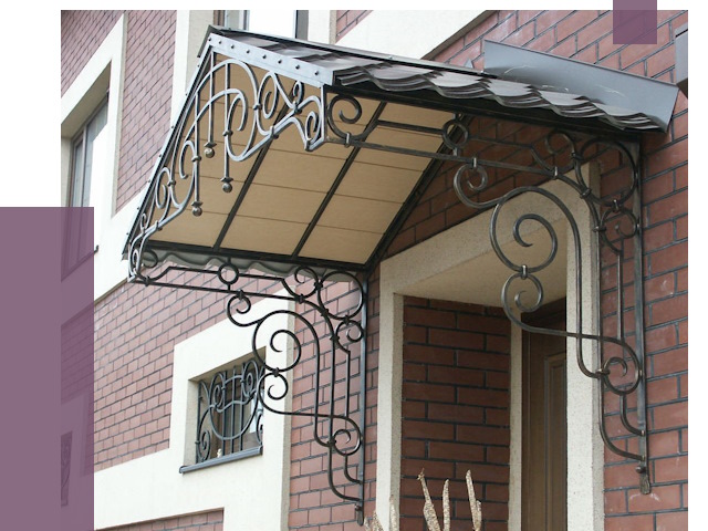 Двускатные козырьки в Сарове под ключ от 13019 руб.