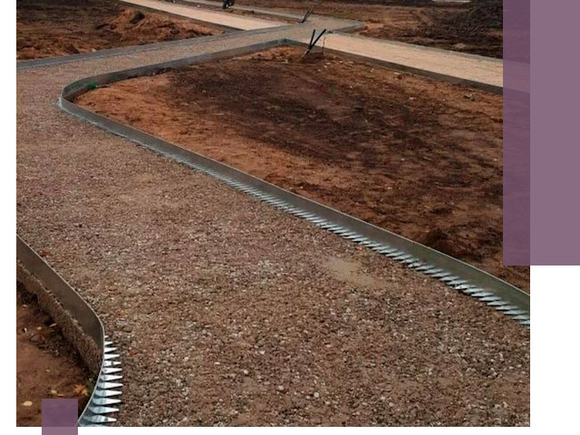 Металлические бордюры под ключ в Сарове — изготовление и монтаж