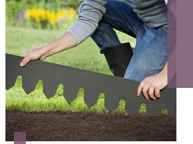 Металлические бордюры для газона в Сарове — изготовление и монтаж